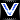 Blue Chrome Letters V