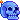 blue skull candle