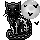 Skeleton Cat in Moonligt