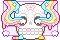 . rainbow skull
