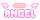 Kawaii Cute Pink Halo Angel Letters